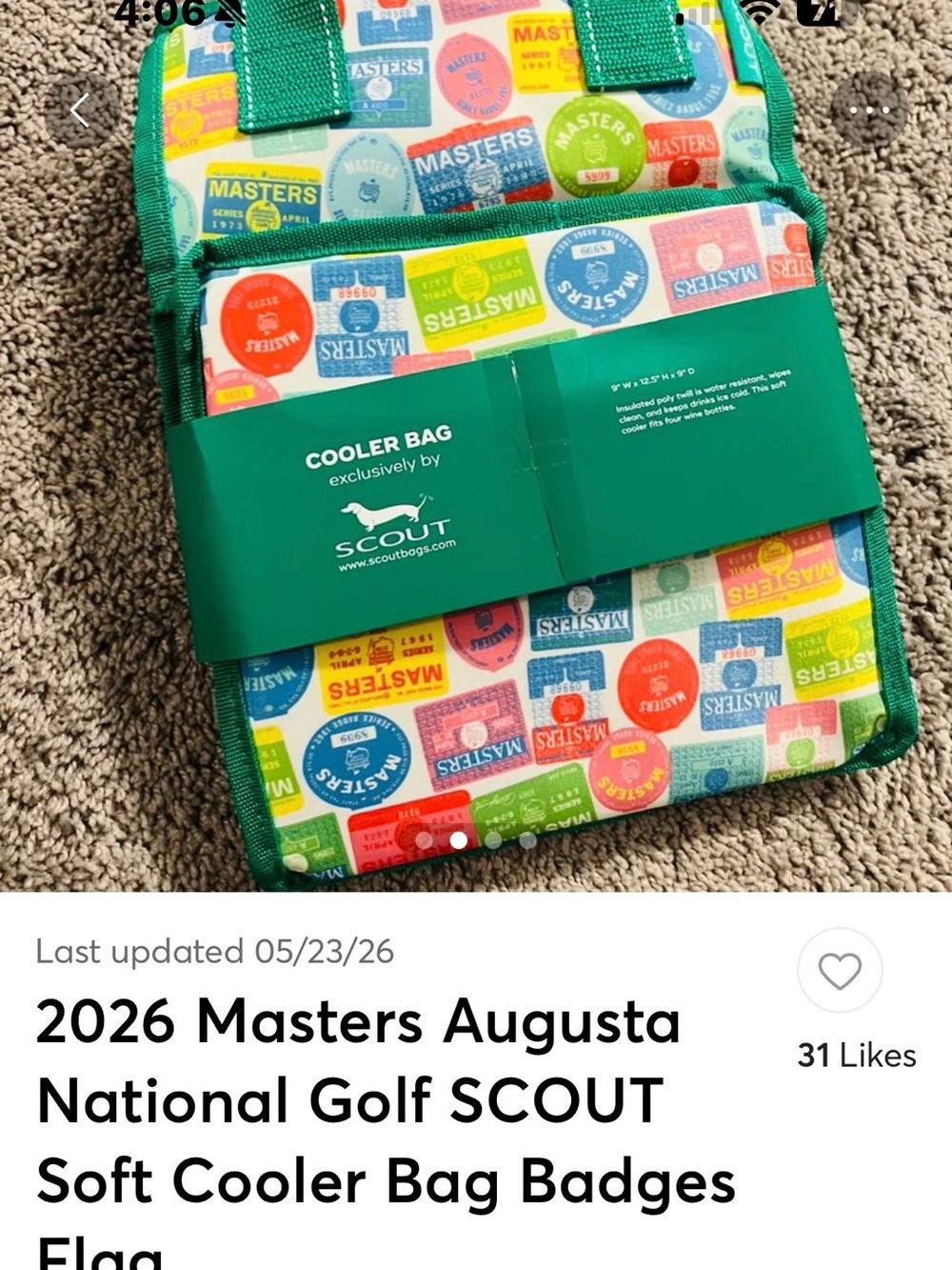 Masters scout cooler